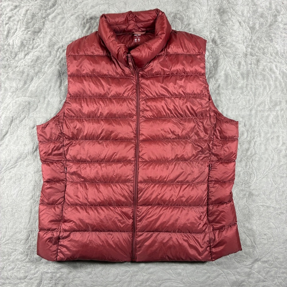 Uniqlo Womens Ultra Light Down Puffer Vest Size XXL Red Layering Granola